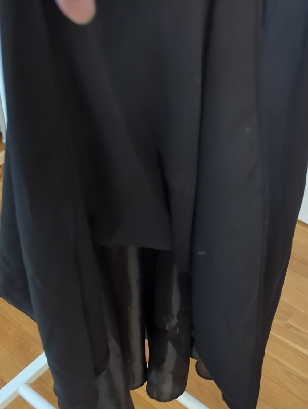 Soda Blu Black One-Shoulder Ruffle Cocktail Dress - Picture 6 of 8